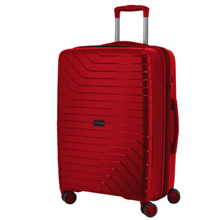 Большой чемодан Swissbrand Eden на 115/132 л весом 4,5 кг из полипропилена Красный