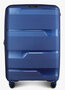 Большой чемодан V&amp;V TRAVEL METALLO на 105/115 л весом 4,5 кг из полипропилена Синий