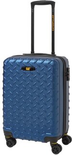 Малый чемодан на 4-х колесный 35 л CAT Industrial Plate, голубой